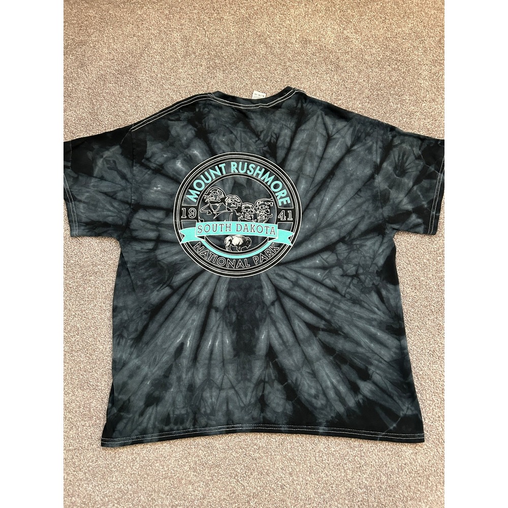 Colortone T Shirt Mens XL Black Tie Dye Mount Rushmore South Dakota Excellent